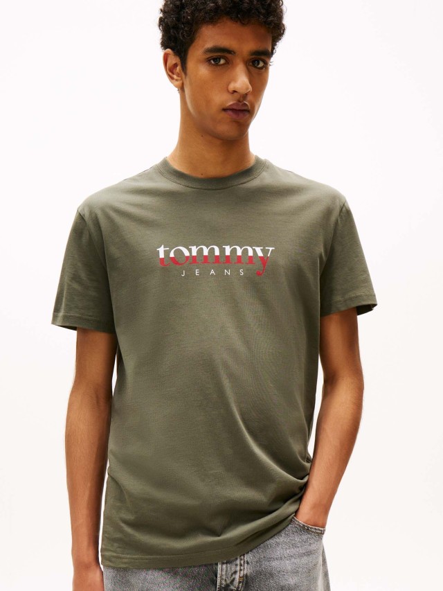 Tommy Hilfiger Tjm Reg Dna Tee Ext Ανδρική Μπλούζα Πράσινη