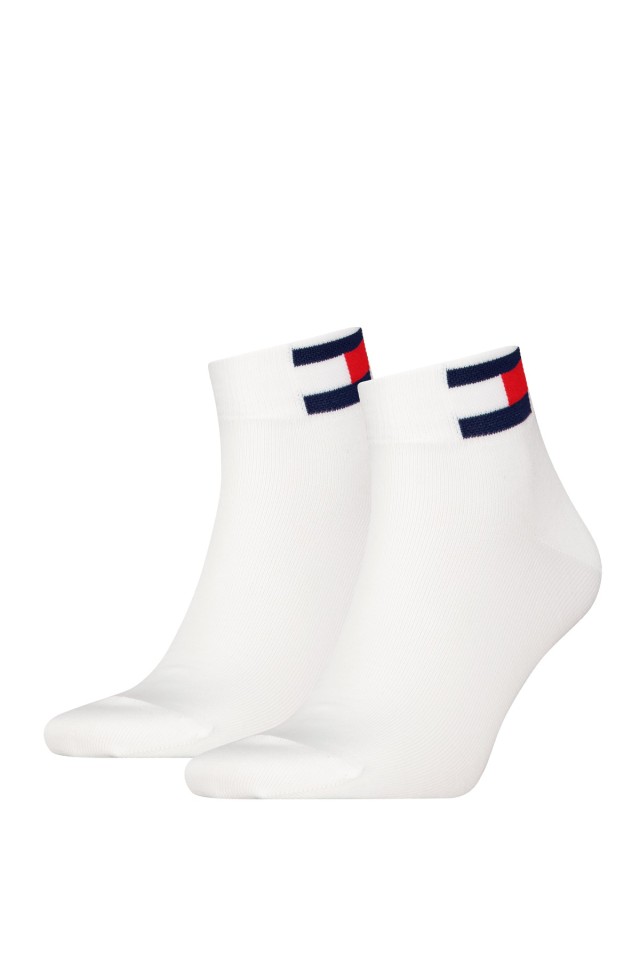 Tommy Hilfiger Th Uni Tj Quarter 2p Flag Κάλτσες Λευκές