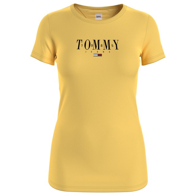 Tommy Hilfiger Tjw Skinny Essential Logo 1 Ss Γυναικεια Μπλουζα Μουσταρδι