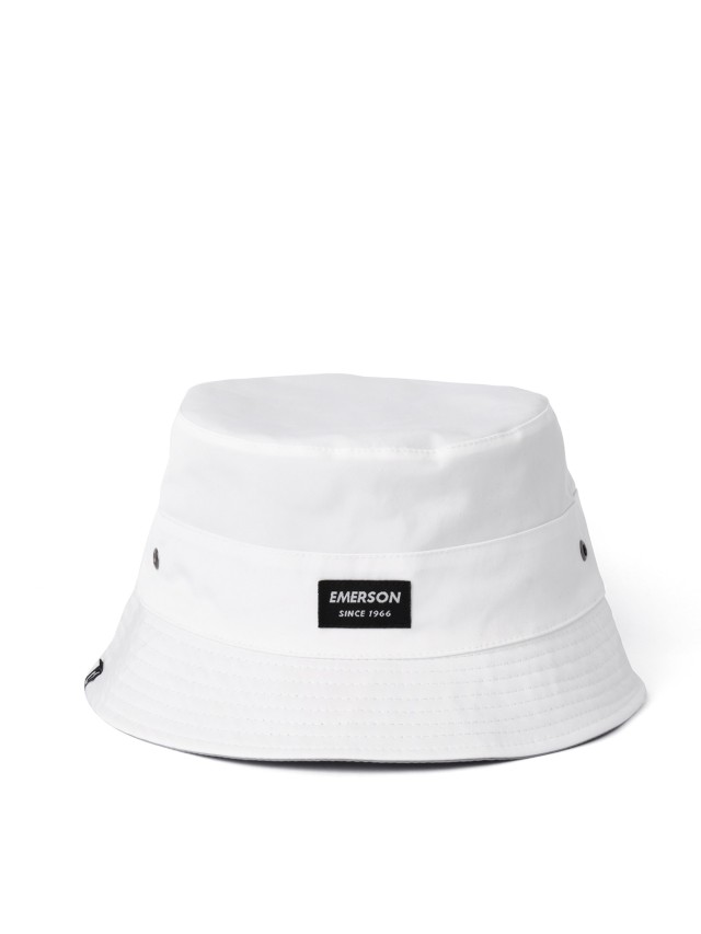 Lue Emerson Unisex Bucket Hats Καπελο Λευκο Γκρι