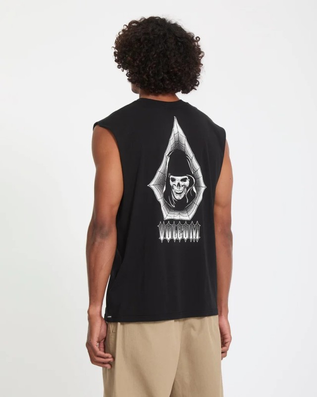 Volcom Gamma Doom Slvls Ανδρική Αμάνικη Μπλούζα Μαύρη