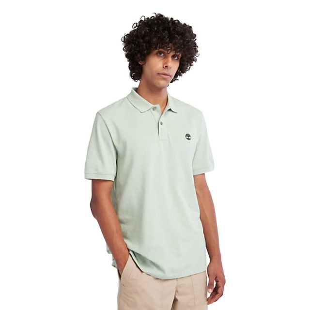Timberland Ss Pique Polo  Frosty Green Ανδρική Polo Μπλούζα Φυστικί