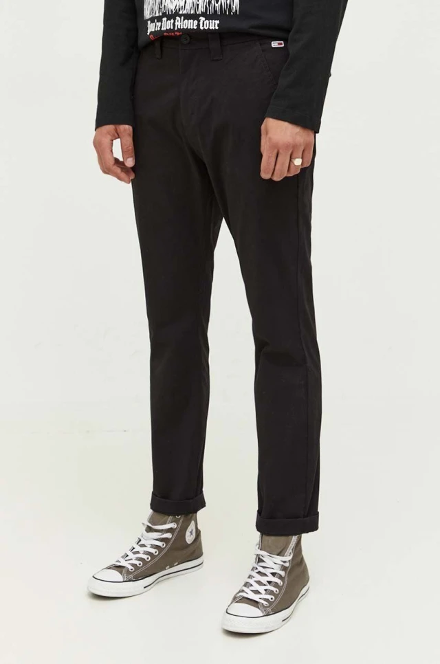 Tommy Hilfiger Tjm Austin Chino Ανδρικό Παντελόνι Τσινος Μαύρο