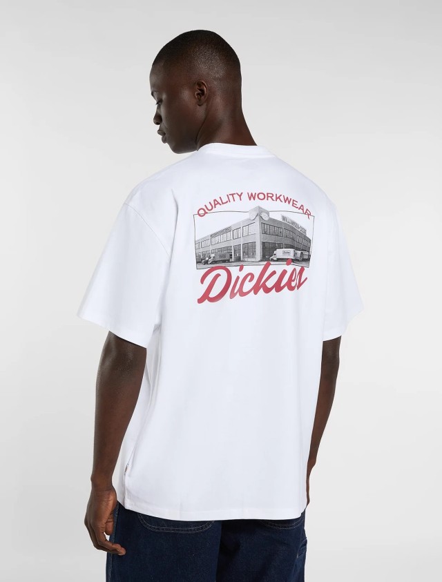 Dickies Wellsville Ss Tee White Ανδρική Μπλούζα Λευκή
