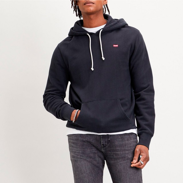 Levis New Original Hoodie Mineral Bl Ανδρικο Φουτερ Μαυρο