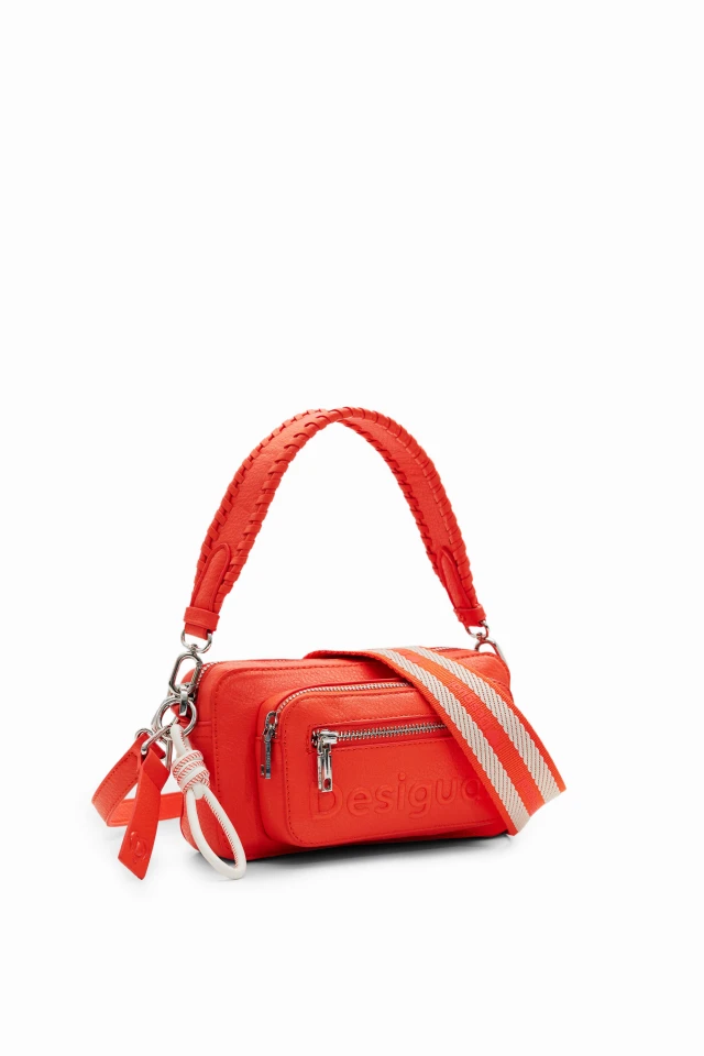 Desigual Bag_Half Logo 24 Cambridge 2.0 Γυναικεία Τσάντα Πορτοκαλί