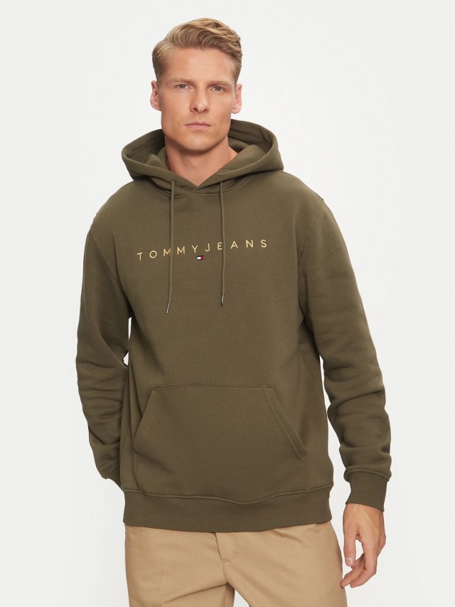 Tommy Hilfiger Tjm Reg Tj Flag Crest Hood Ext Ανδρικό Φούτερ Λαδί