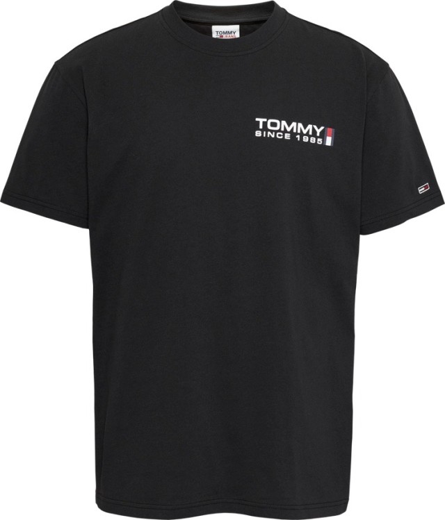 Tommy Hilfiger Tjm Clsc Athletic Chest Logo Tee Ανδρικη Μπλουζα Μαυρη