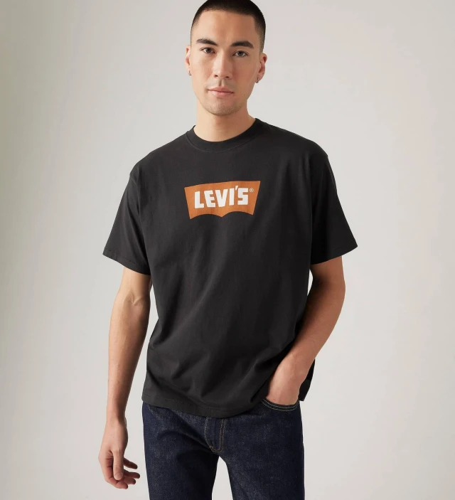 Levis Vintage Bw Graphic Tee Blacks Ανδρική Μπλούζα Μαύρη