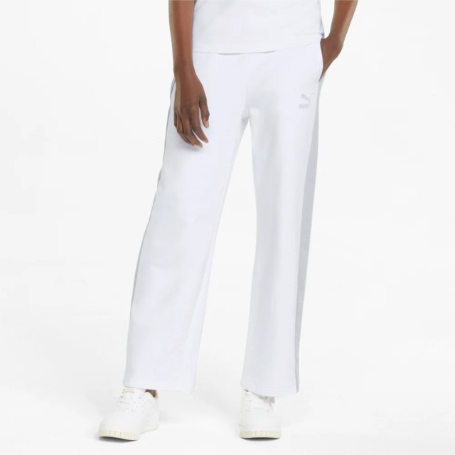 Puma Re:t7 Straight Pants Tr Γυναικειο Παντελονι Φορμασ Λευκο