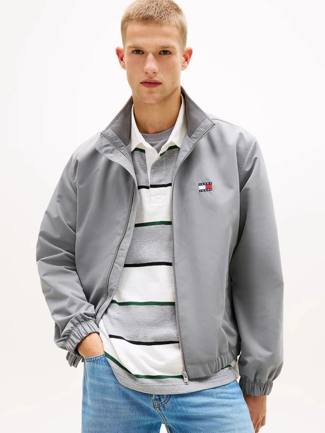 Tommy Hilfiger Tjm Essential Jacket Ext Ανδρικό Μπουφάν Γκρι