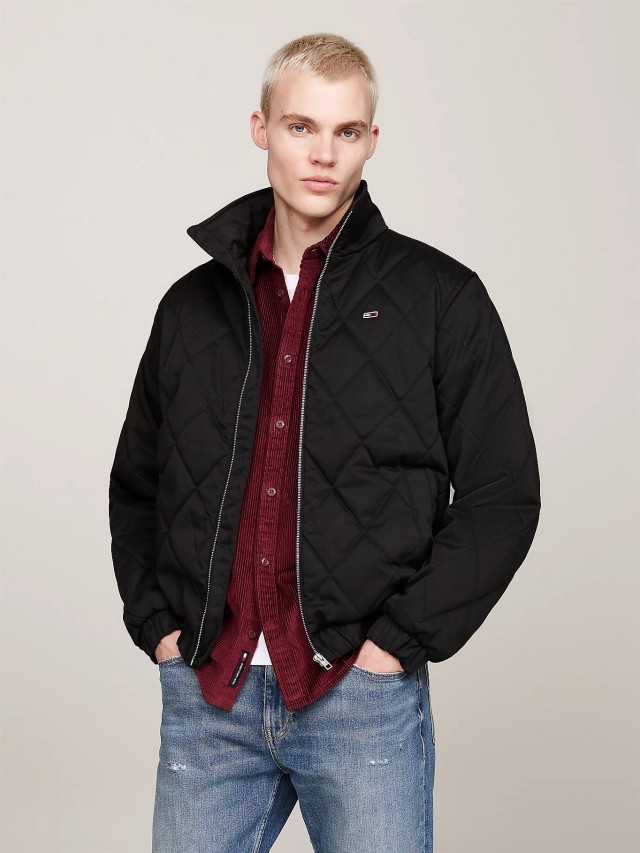 Tommy Hilfiger Tjm Essential Quilted Jacket Ανδρικό Μπουφάν Μαύρο