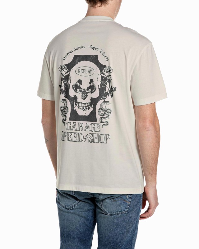 Replay Ανδρική Μπλούζα Μπεζ