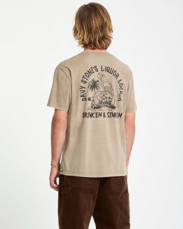 Volcom Liquor Locker Pw Sst Ανδρική Μπλούζα Μπεζ