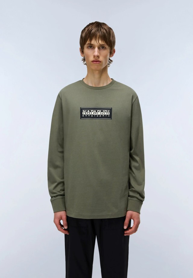 Napapijri B-Box Logo C Tea Leaf G0a Ανδρικό Φούτερ Λαδί