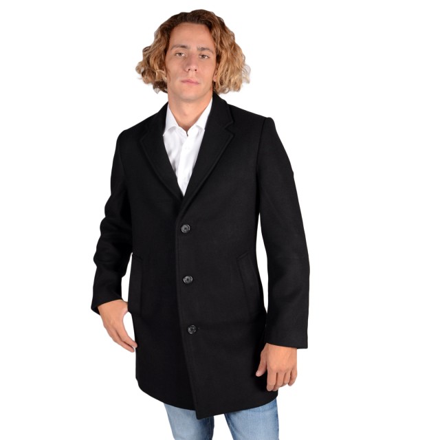 Tom Tailor 1St 008 Wool Coat 3 Ανδρικο Παλτο Μαυρο