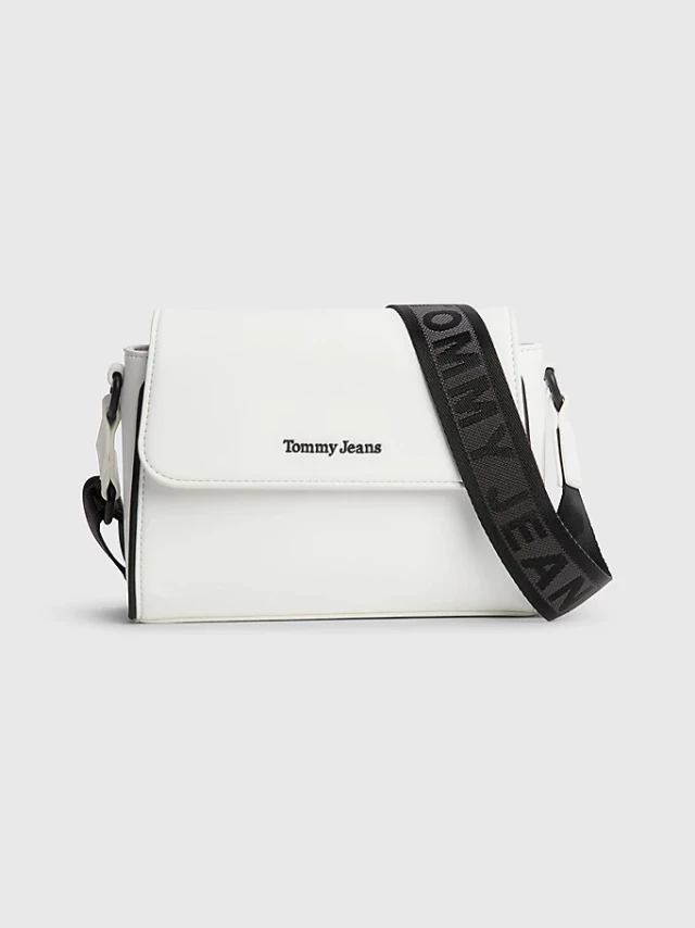 Tommy Hilfiger Tjw Stadium Prep Flap Crossover Γυναικεία Τσάντα Εκρού