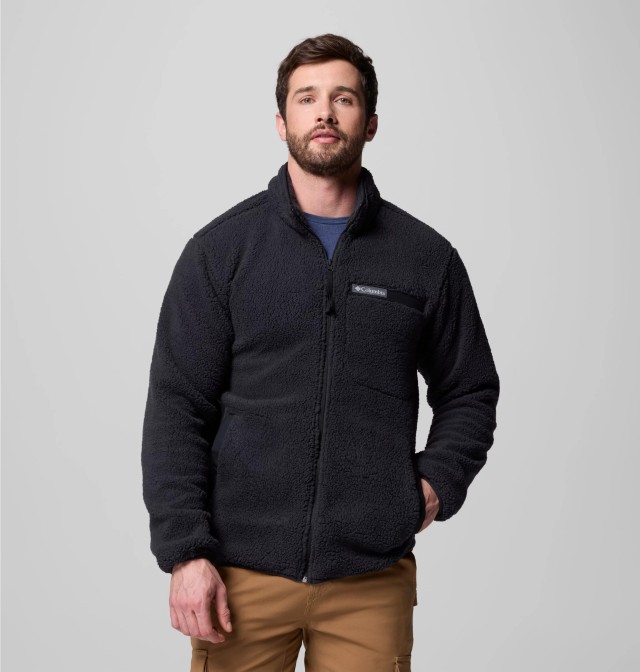Columbia Rugged Ridge™ High Pile Full Zip Ανδρική Ζακέτα Fleece Μαύρο