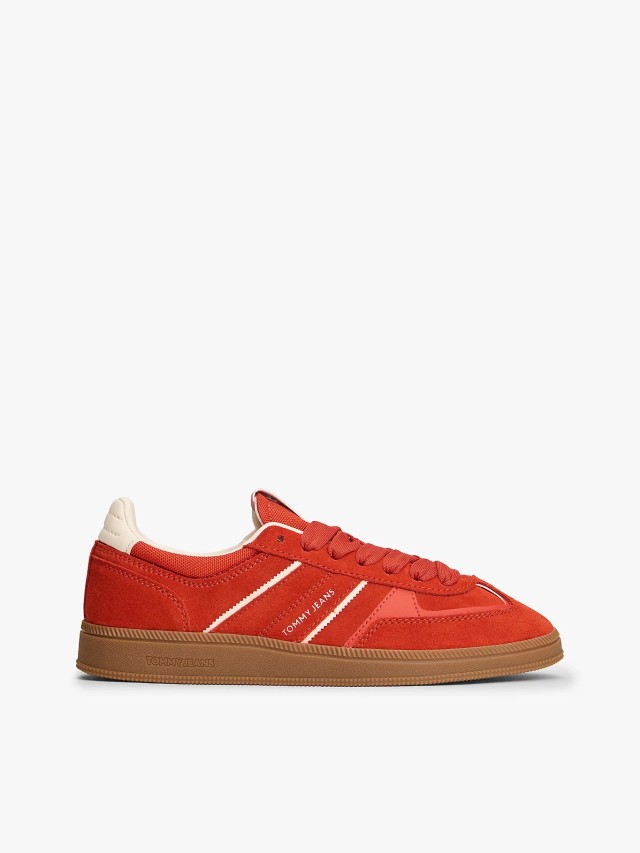 Tommy Hilfiger The Greenwich Edge Suede Γυναικεία Sneakers Σουετ Πορτοκαλί