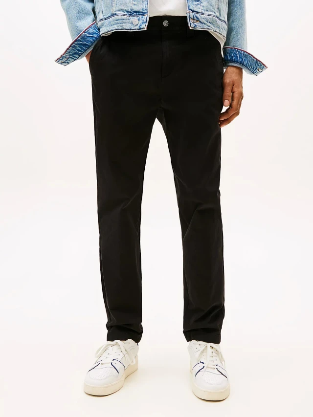 Tommy Hilfiger Tjm Austin Chino Ανδρικό Παντελόνι Chino Μαύρο