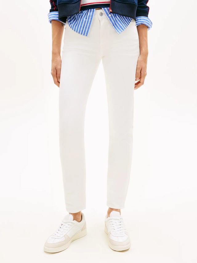 Tommy Hilfiger Lucy Mr Slim Γυναικείο Παντελόνι Τζιν Λευκό