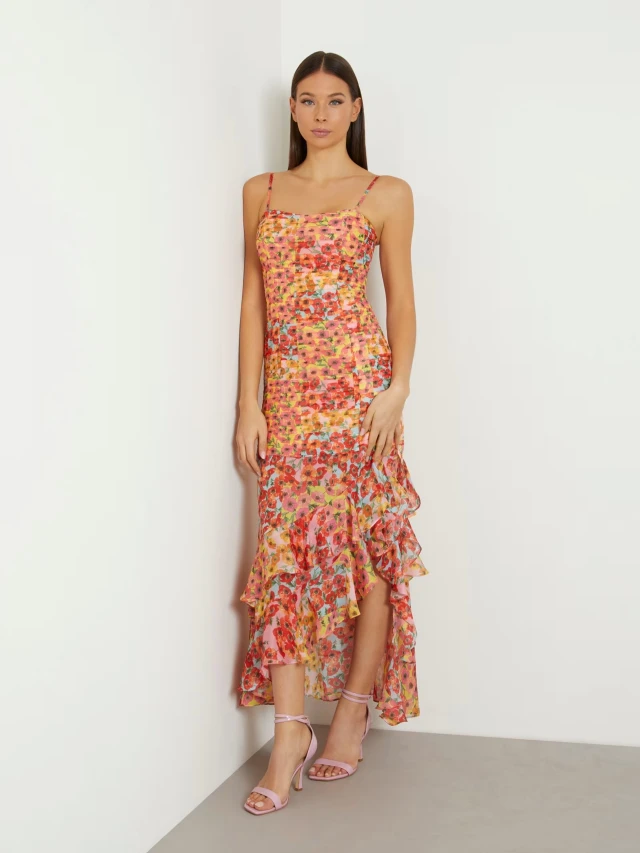 Guess Sl Juliana Dress Γυναικείο Φόρεμα multi color