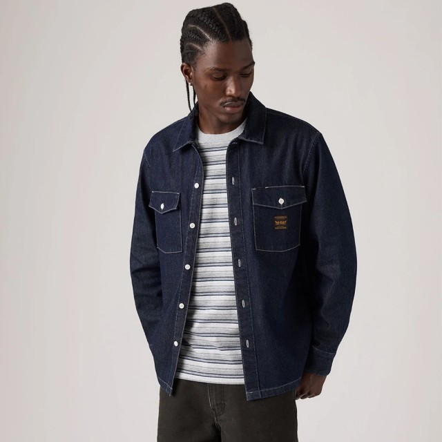 Levis Ls Worker - Ww Dark Indigo - Flat Finish Ανδρικό Πουκάμισο Τζιν