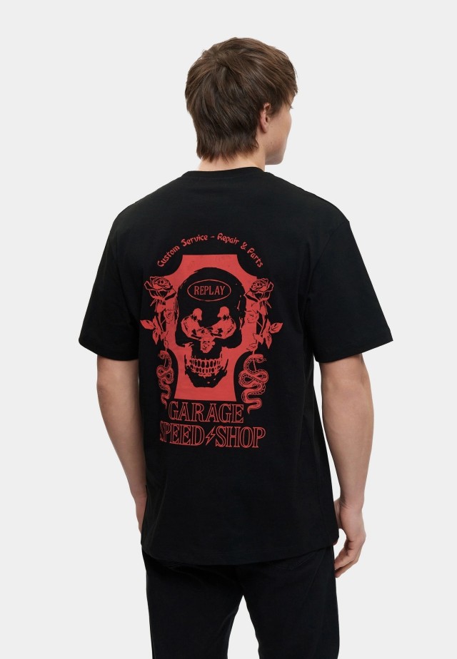 Replay Ανδρική Μπλούζα Μαύρη