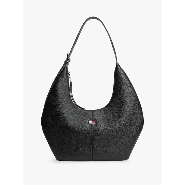 Tommy Hilfiger Tjw Slouchy City Hobo Γυναικεία Τσάντα Μαύρη