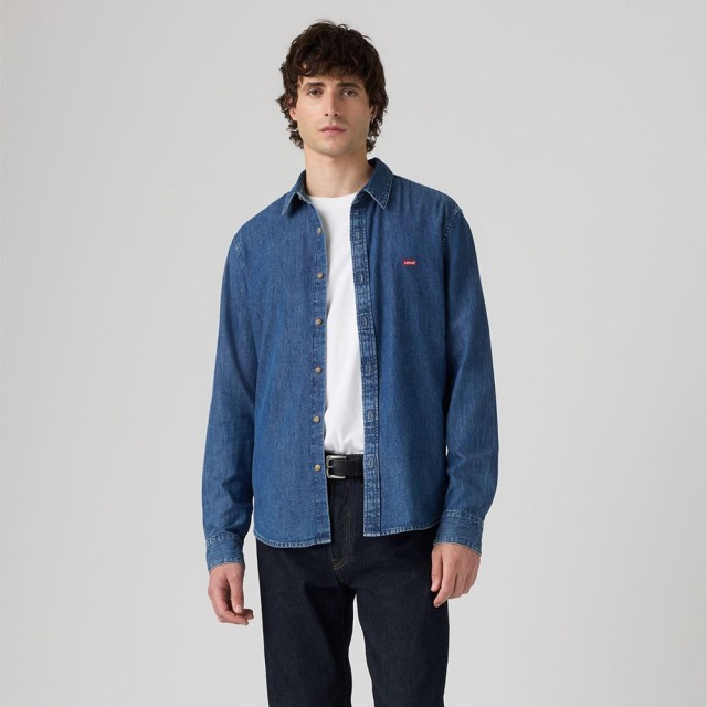Levis Battery Housemark Standard Med Indigo - Flat Finish Ανδρικό Πουκάμισο Τζιν