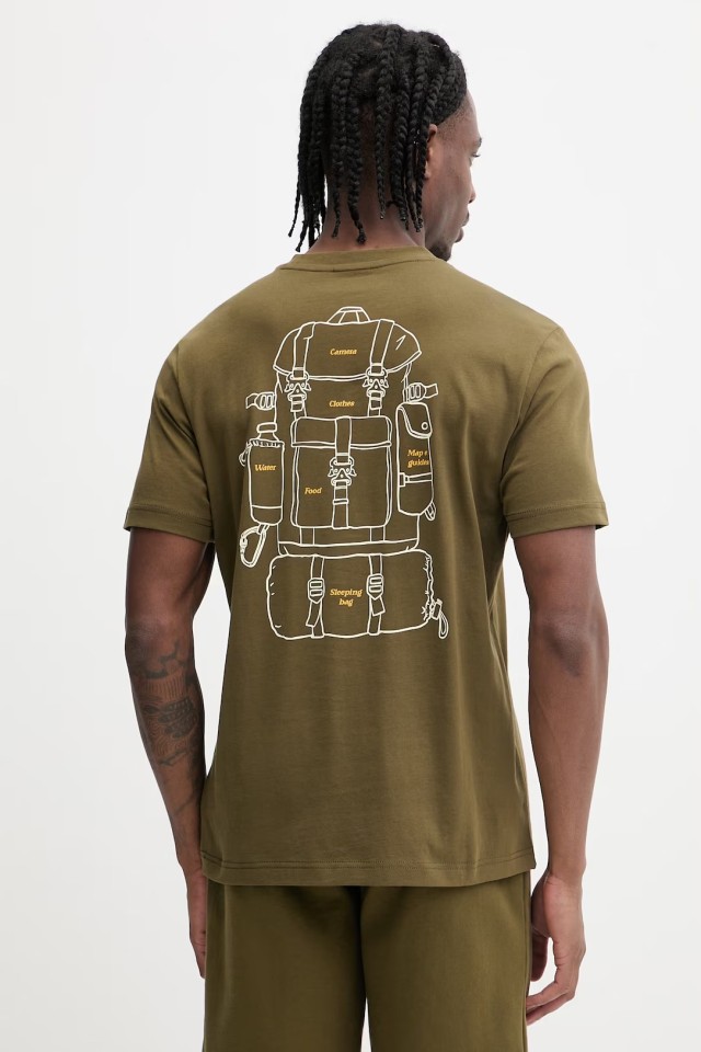 Napapijri S-Flint Ss Dark Olive G3a Ανδρική Μπλούζα Λαδί