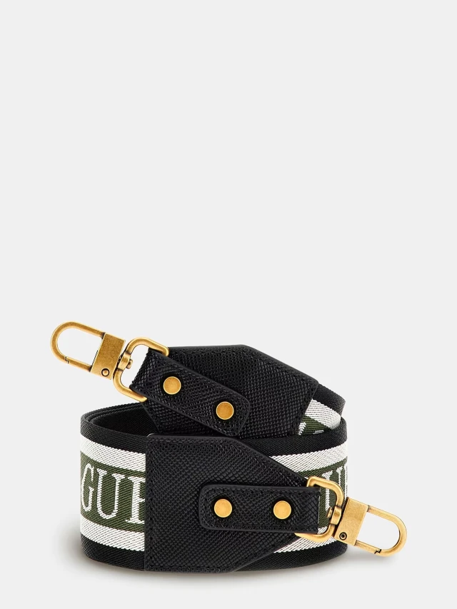 Guess Webbing Strap Γυναικείος Ιμάντας Τσάντας Μαύρος
