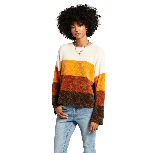 Volcom Fa Bubble Tea Sweater Γυναικειο Πλεκτο Καφε