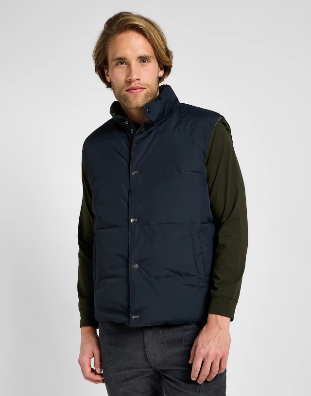 Lee Reversible Western Puffer Olive Nig Ανδρικό Αμανικο Μπουφάν Χακι