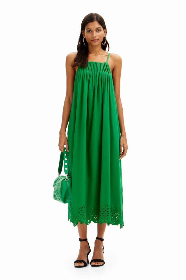 Desigual Vest_Porland  Γυναικείο Φόρεμα Πράσινο