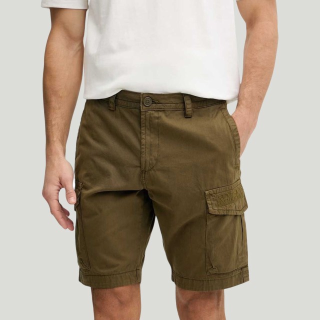 Napapijri N-Deline Black 041 Ανδρική Βερμούδα Cargo Λαδί