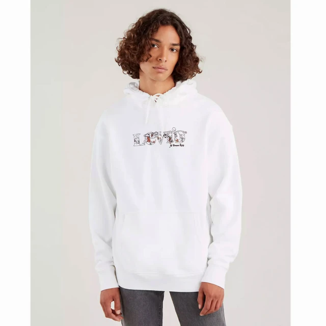 Levis T2 Relaxed Graphic Po Mv Logo Ανδρικο Φουτερ Λευκο