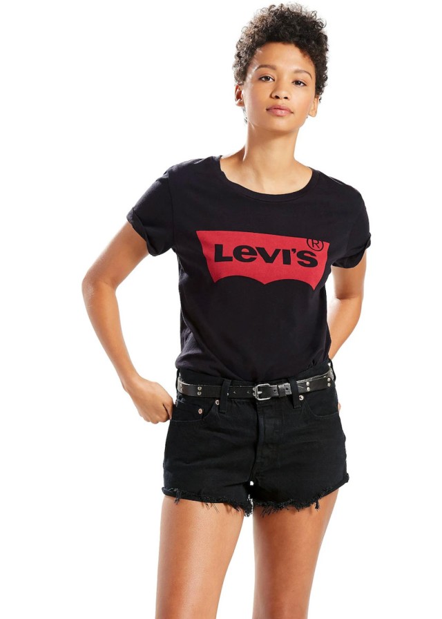 Levis The Perfect Tee Mineral Black Γυναικεια Μπλουζα Μαυρη
