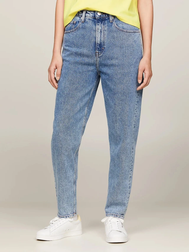 Tommy Hilfiger Mom Jean Uh Tpr Γυναικείο Παντελόνι Τζιν Stone wash