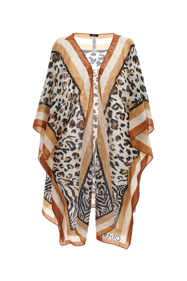 Liu Jo Beachwear Va3a02 Kaftano Lungo Beach Γυναικείο Καφτάνι Λεοπάρ