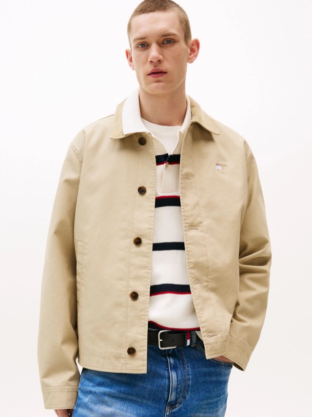 Tommy Hilfiger Tjm Cotton Chore Jacket Ανδρικό Μπουφάν Μπεζ