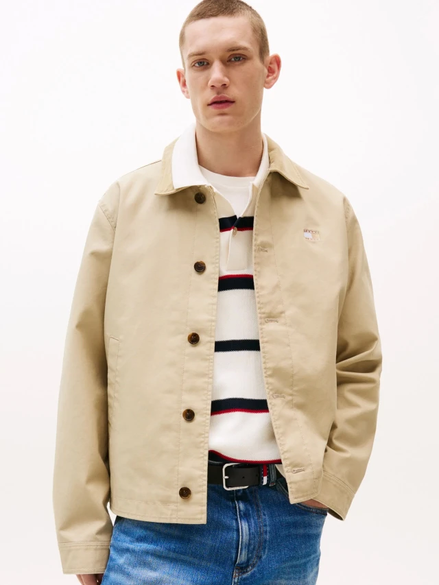 Tommy Hilfiger Tjm Cotton Chore Jacket Ανδρικό Μπουφάν Μπεζ