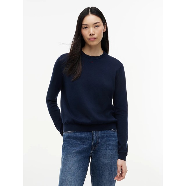 Tommy Hilfiger Tjw Essential Crew Sweater Ext Γυναικείο Πλεκτό Μπλε