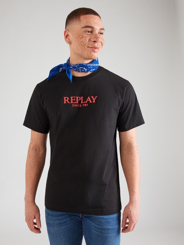 Replay Ανδρική Μπλούζα Μαύρη