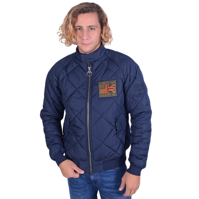 Barbour B.intl Quilted Merchant Ανδρικο Μπουφαν Μπλε