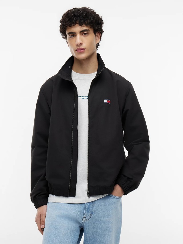 Tommy Hilfiger Tjm Essential Jacket Ext Ανδρικό Μπουφάν Μαύρο