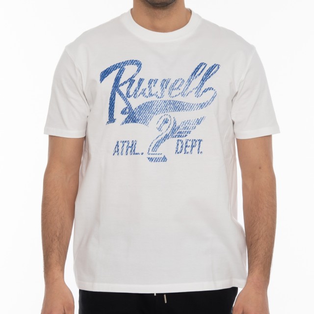 Russell Athletic Dept-S/S  Crewneck Tee Shirt Ανδρικη Μπλουζα Λευκη