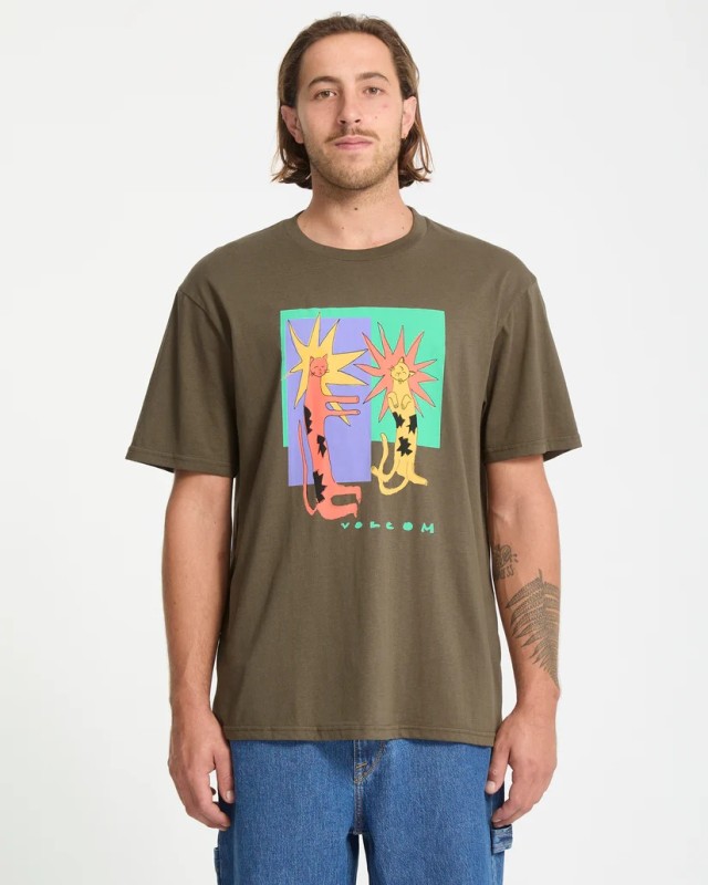 Volcom Billow Denim Ανδρική Μπλούζα Χακί
