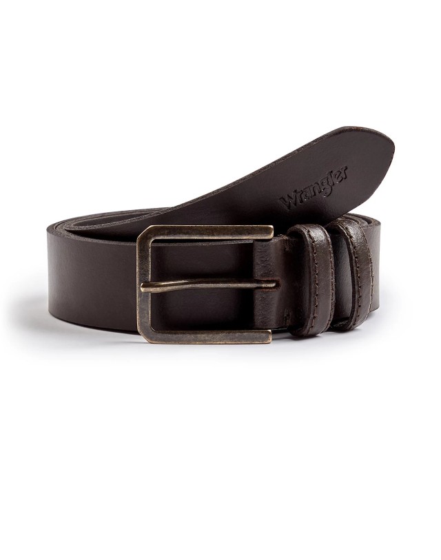 Wrangler Slim Belt Brown Ανδρική Ζώνη Καφέ