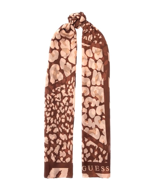 Guess Scarf Γυναικειο Φουλαρι Animal Print